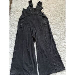 easel Black Washed Overalls